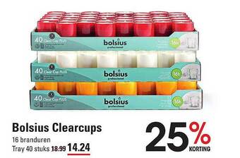 Sligro Bolsius clearcups aanbieding