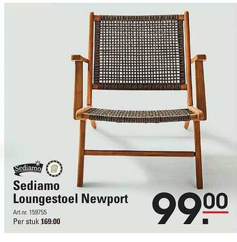 Sligro Sediamo loungestoel newport aanbieding