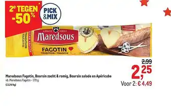 Makro Maredsous Fagotin, Boursin Zacht & Romig, Boursin Salade En Apéricube aanbieding