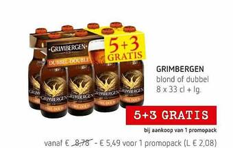 Spar Colruyt Grimbergen Blond Of Dubbel aanbieding