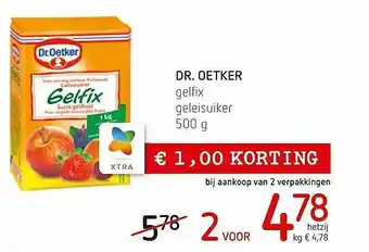 Spar Colruyt Dr. Oetker Gelfix Geleisuiker aanbieding