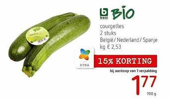 Spar Colruyt Courgettes aanbieding