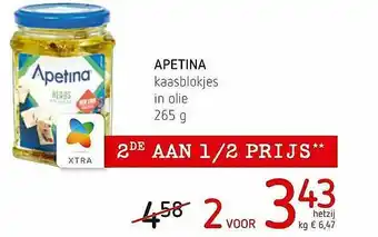 Apetina Kaasblokjes In Olie