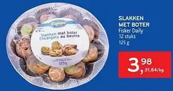 Alvo Slakken met boter fisker daily 125 g aanbieding