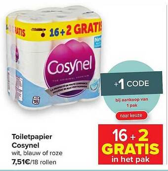 Carrefour Toiletpapier Cosynel aanbieding