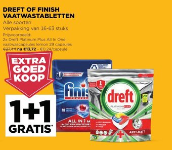 Jumbo Dreft of Finish Vaatwastabletten aanbieding