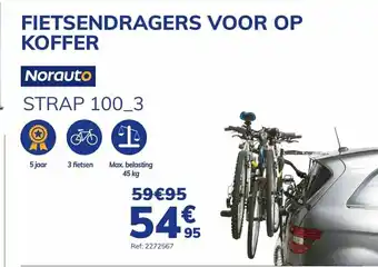 Auto5 Norauto Fietsendragers Voor Op Koffer aanbieding