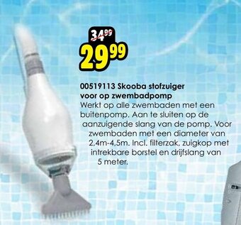 ToyChamp 00519113 Skooba stofzuiger voor op zwembadpomp aanbieding