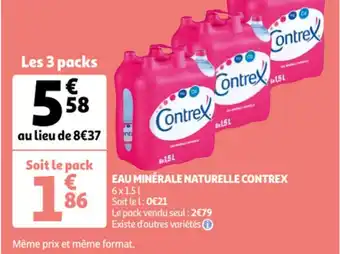 Auchan Contrex Eau Minerale Naturelle aanbieding