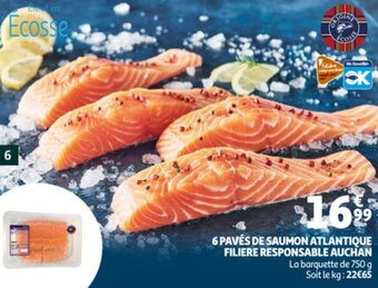 Auchan 6 Paves De Saumon Atlantique Filiere Responsable Auchan aanbieding