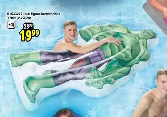ToyChamp 01533217 Hulk figuur luchtmatras 170x105x20cm aanbieding
