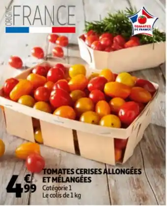 Auchan Tomates Cerises Allongees Et Melangees aanbieding