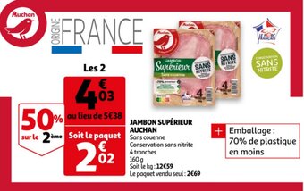 Auchan Jambon Superieur Auchan aanbieding