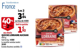Quiche Lorraine Auchan