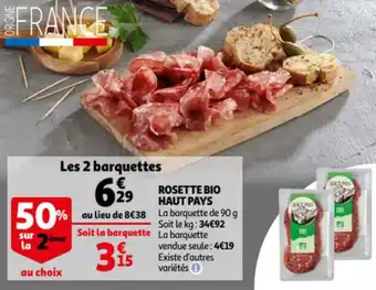 Auchan Rosette Bio Haut Pays aanbieding