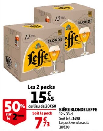 Auchan Leffe Biere Blonde aanbieding