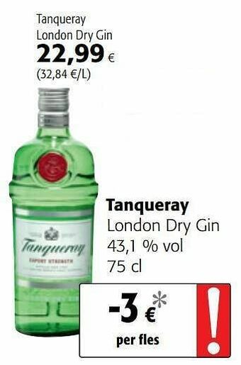 Colruyt Tanqueray london dry gin aanbieding