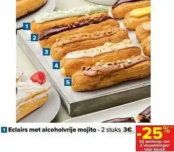 Eclairs met alcoholvrije mojito