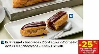 Carrefour Market Eclairs met chocolade aanbieding