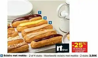 Carrefour Market Eclairs met mokka aanbieding