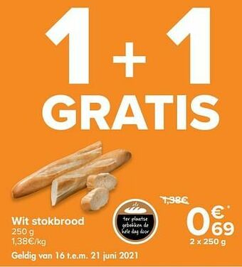 Carrefour Market Wit stokbrood aanbieding