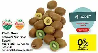 Carrefour Market Zespri kiwi green aanbieding