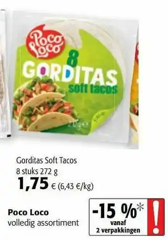 Colruyt Poco loco gorditas soft tacos aanbieding