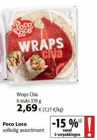 Poco loco wraps chia