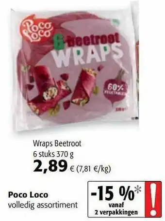 Poco loco wraps beetroot
