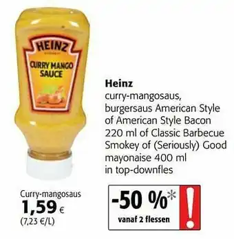 Colruyt Heinz curry-mangosaus aanbieding
