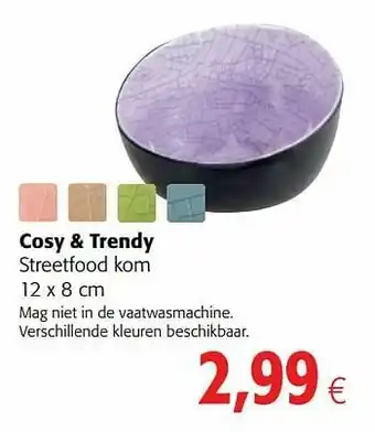 Colruyt Cosy + trendy streetfood kom aanbieding
