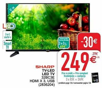 Cora Sharp tv-led led tv 32bc3e aanbieding