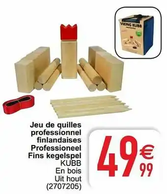 Jeu de quilles professionnel finlandaises professioneel fins kegelspel kubb