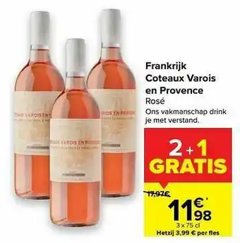 Frankrijk coteaux varois en provence rosé