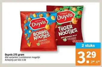 Albert Heijn Duyvis alle varianten 275 gram aanbieding