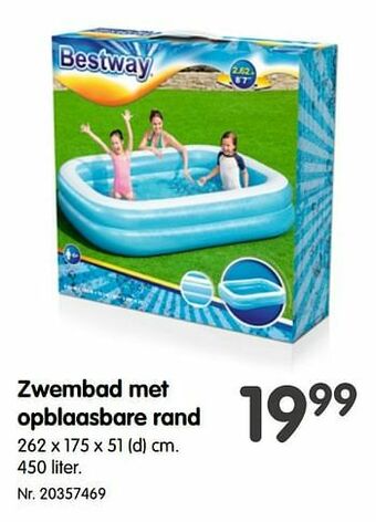 Fun Zwembad met opblaasbare rand aanbieding