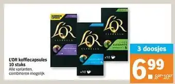 Albert Heijn L`or koffiecapsules 10 stuks aanbieding
