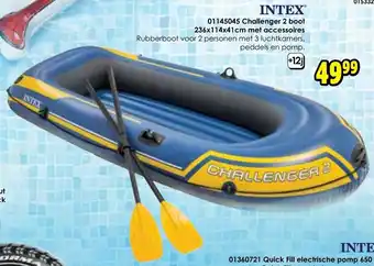 Intex 01145045 Challenger 2 boot 236x114x41cm met accesoires
