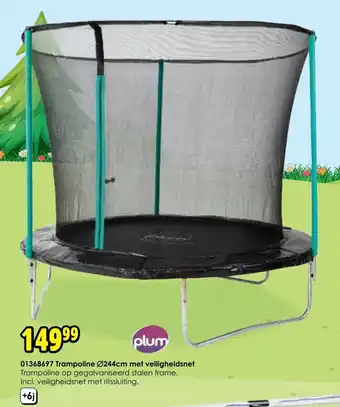 01368697 Trampoline ø244cm met veiligheidsnet