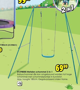 01298000 Metalen schommel 2-in-1