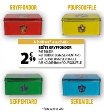 Auchan Harry Potter Boite Gryffondor aanbieding