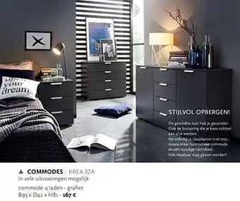 Commodes commode 4 laden - grafiet B93xD42xH81