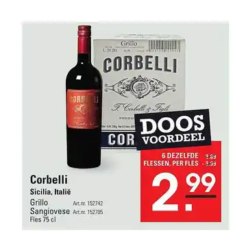 Corbelli sicilia italië grillo sangiovese