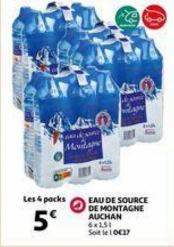 Auchan Eau de source de montagne auchan aanbieding