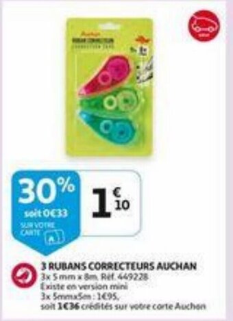 3 Rubans correcteurs auchan