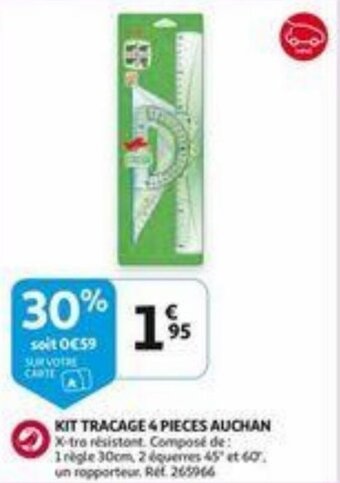 Auchan Kit tracage 4 pieces auchan aanbieding