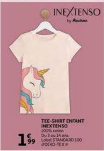 Auchan Tee-shirt enfant inextenso aanbieding