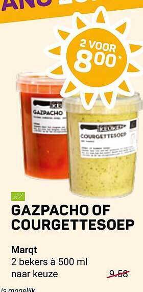 Gazpacho of courgettesoep