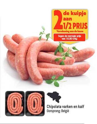 Louis Delhaize Chipolata varken en kalf aanbieding