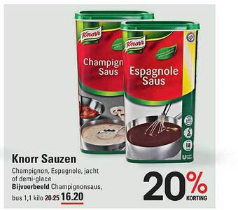 Sligro Knorr sauzen aanbieding